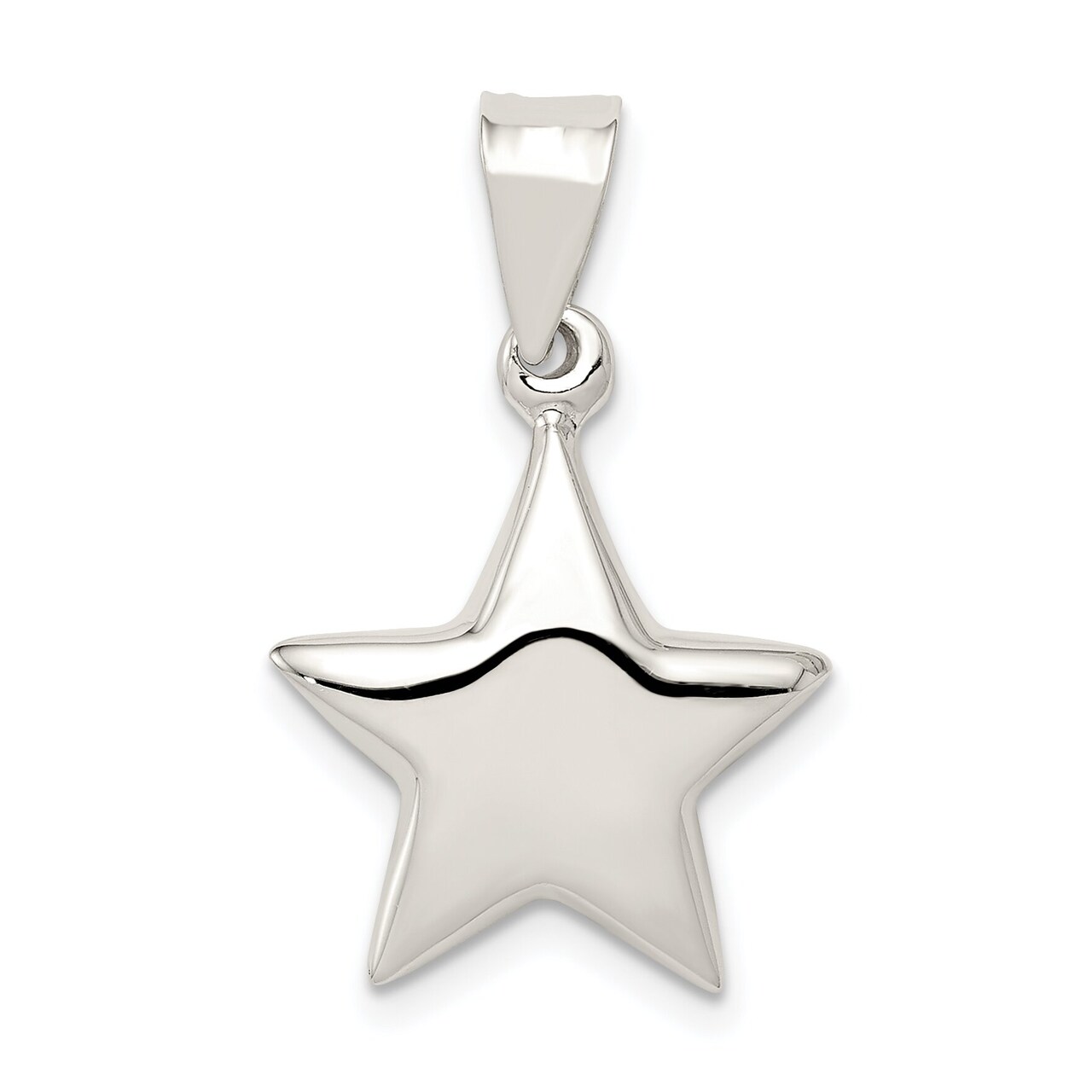Sterling Silver Star Charm Pendant Celestial Jewelry 23mm x 16mm
